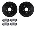 Dynamic Friction Co 8302-67130, Rotors-Drilled and Slotted-Black with 3000 Series Ceramic Brake Pads, Zinc Coated 8302-67130